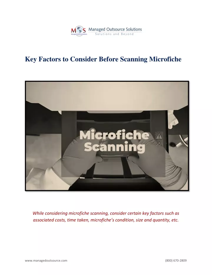 key factors to consider before scanning microfiche