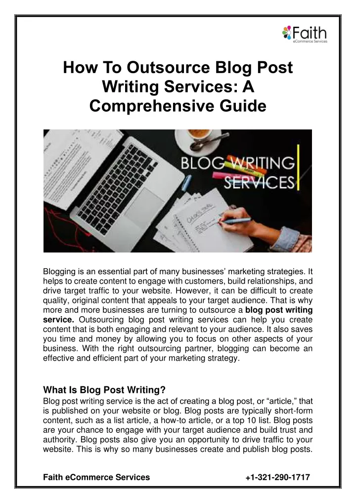 how to outsource blog post writing services