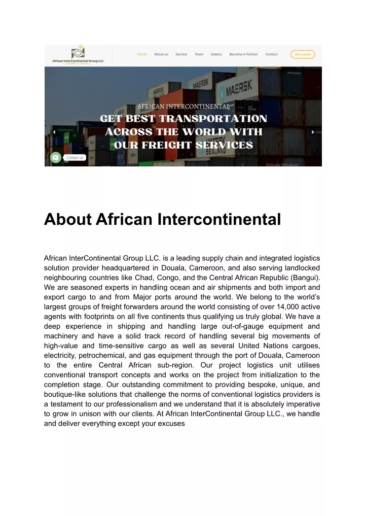 about african intercontinental