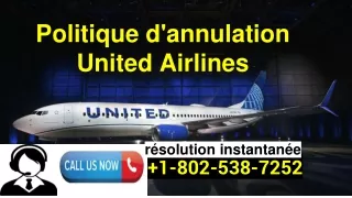 Politique d'annulation United Airlines