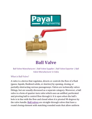ball valve