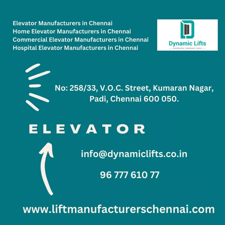 elevator manufacturers in chennai home elevator