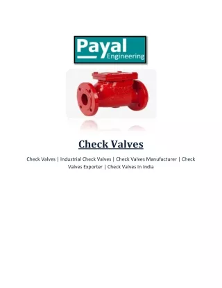check valves