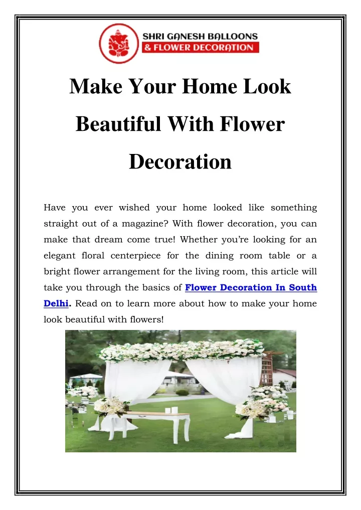 make your home look