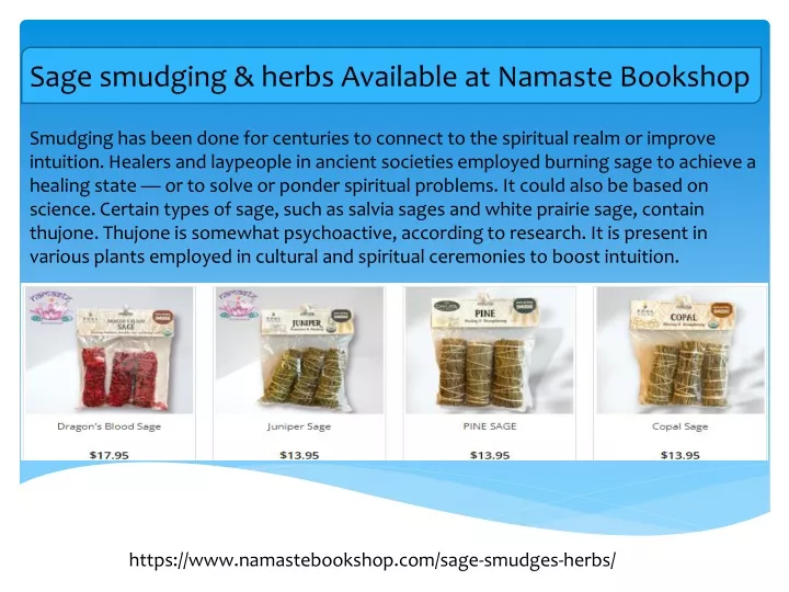 sage smudging herbs available at namaste bookshop