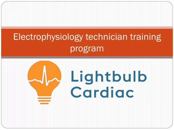 electrophysiology technician training program