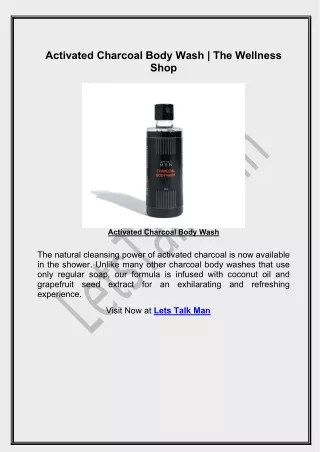 activated charcoal body wash the wellness shop