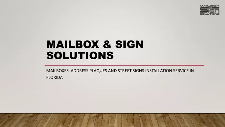 mailbox sign solutions