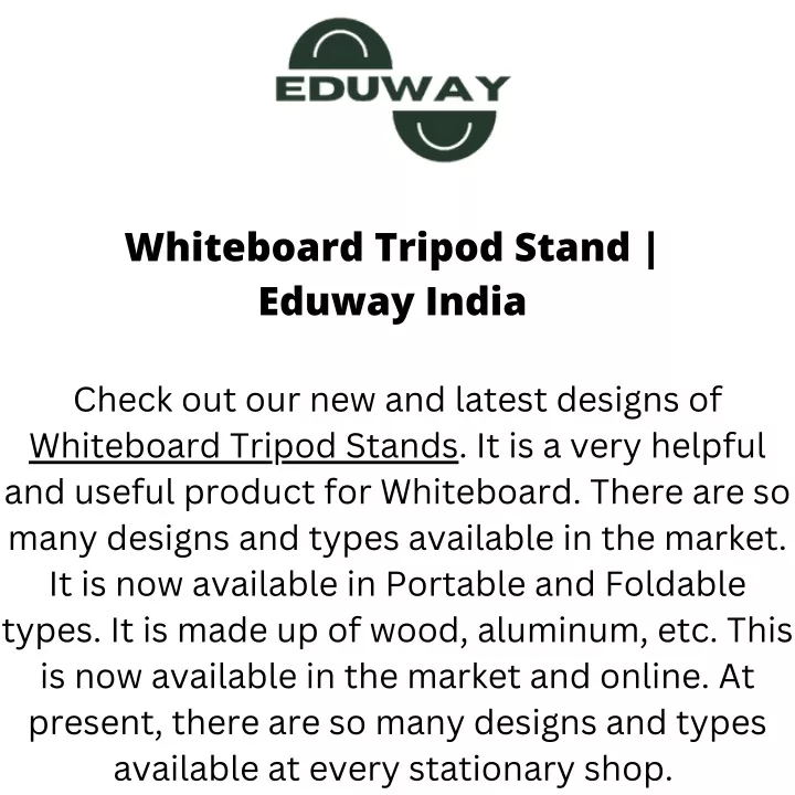 whiteboard tripod stand eduway india