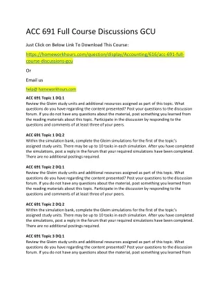 acc 691 full course discussions gcu