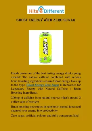 healthy ghost energy zero sugar drinks