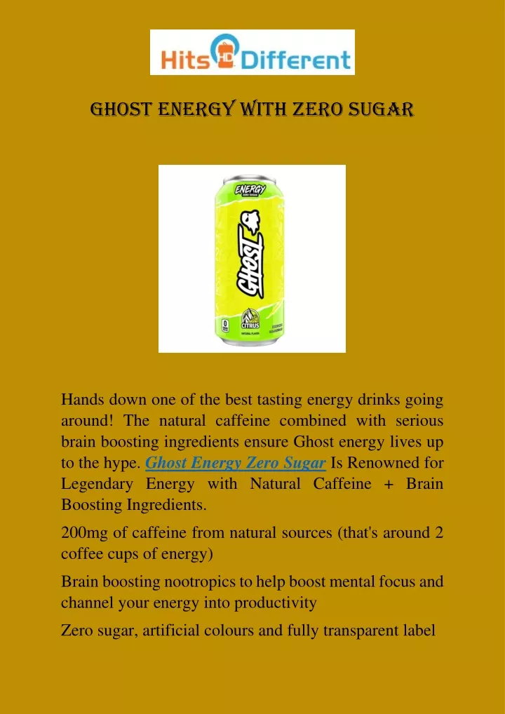 ghost energy with zero sugar