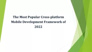 The Most Popular Cross-platform Mobile Development Framework of 2022