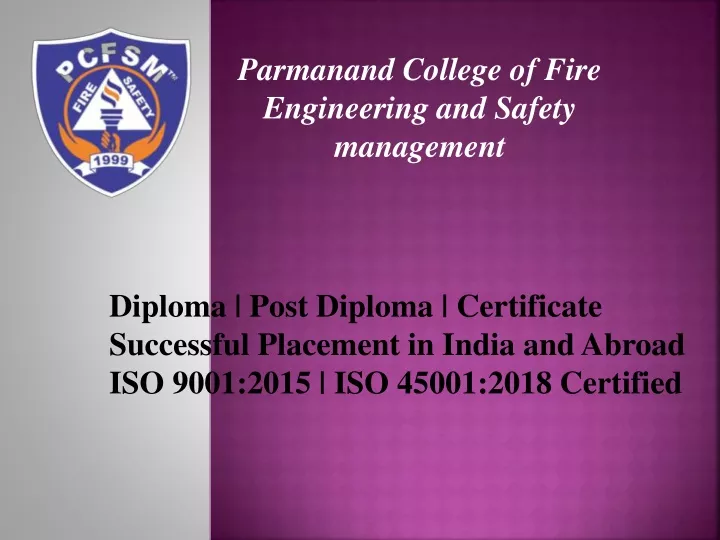 parmanand college of fire engineering and safety