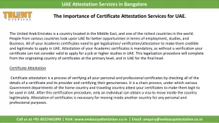 uae attestation services in bangalore