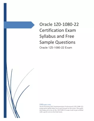 oracle 1z0 1080 22 certification exam syllabus