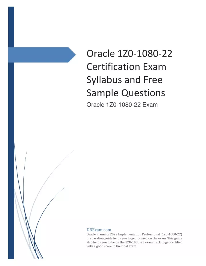 oracle 1z0 1080 22 certification exam syllabus