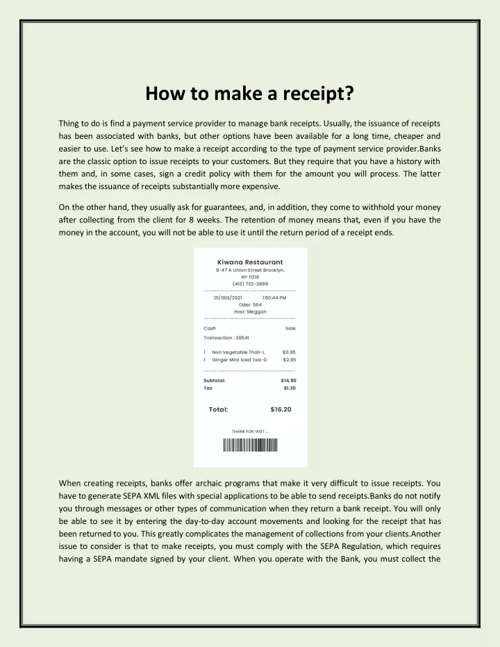 how to make a receipt