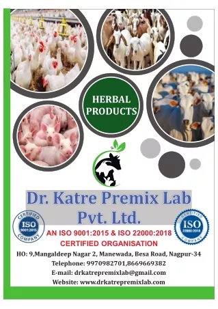 Premixes and Additives for Animal Feed from India