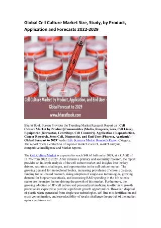 global cell culture market size study by product