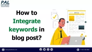 how to integrate keywords in blog post