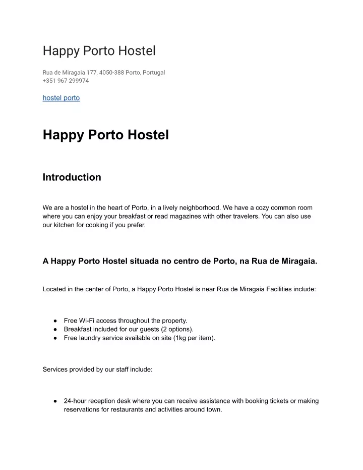 happy porto hostel