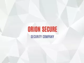 orion secure security company