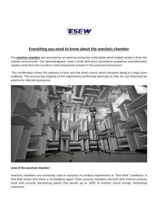everything you need to know about the anechoic