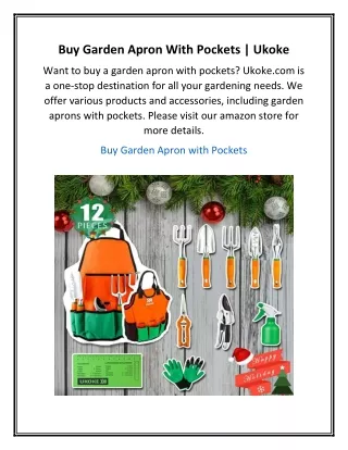 Buy Garden Apron With Pockets  Ukoke
