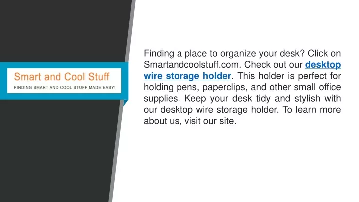 finding a place to organize your desk click