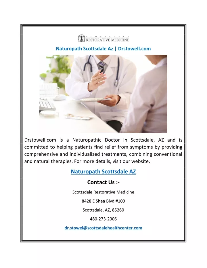 naturopath scottsdale az drstowell com