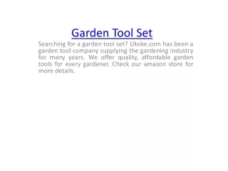 Garden Tool Set  Ukoke