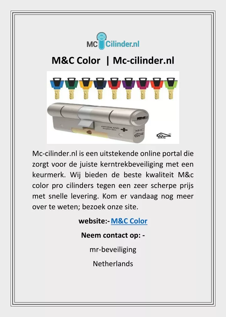 m c color mc cilinder nl