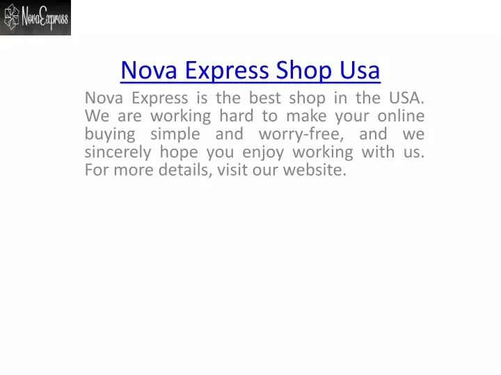 nova express shop usa