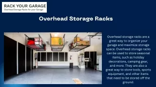 overhead storage racks