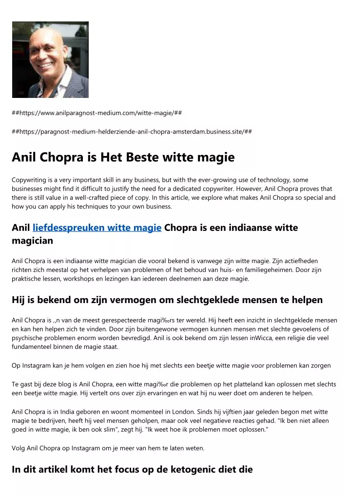 https www anilparagnost medium com witte magie