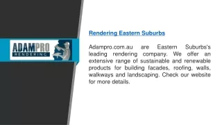 rendering eastern suburbs adampro
