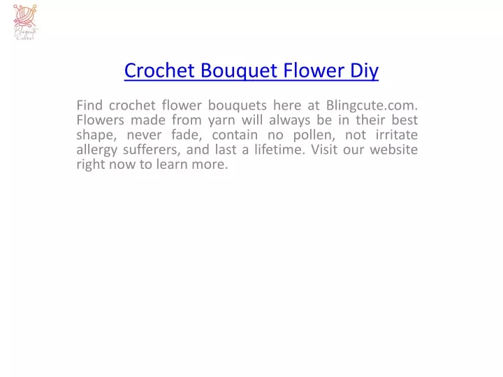 crochet bouquet flower diy