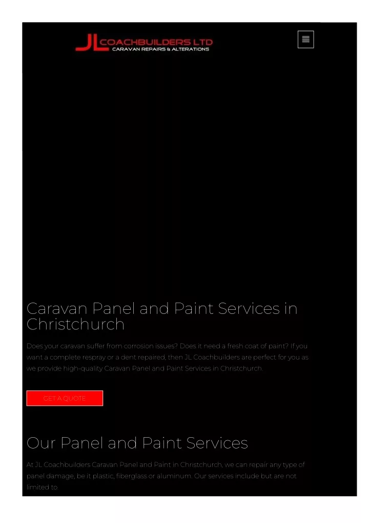 PPT Caravan Panel and Paint in Christchurch Caravan Panel and Paint
