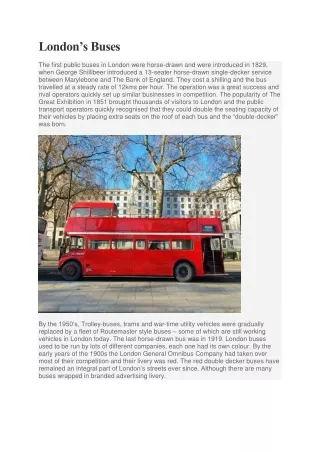 london s buses