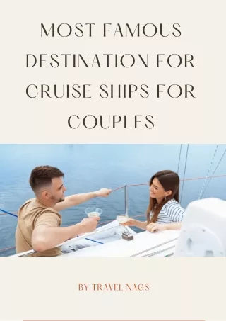 Most Famous Destination for Cruise Ships for Couples