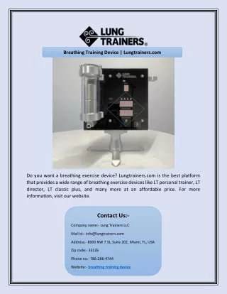 breathing training device lungtrainers com