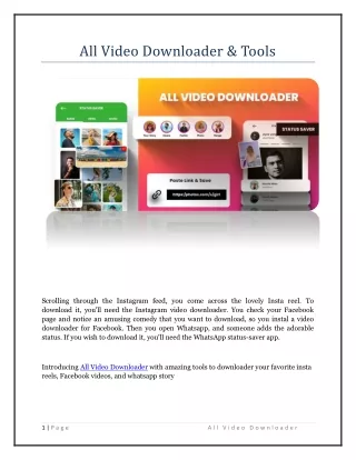 Download Insta Reels, FB Video, And WhatsApp Status