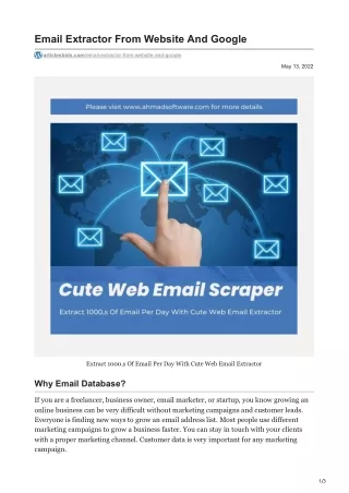 email extractor from website and google