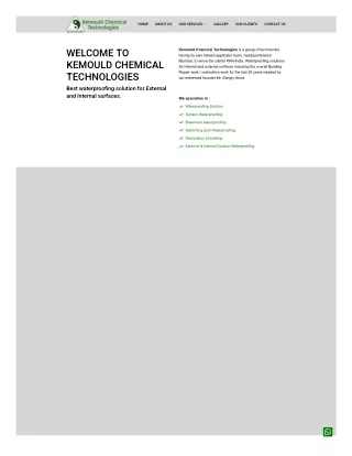 Waterproofing Services in Mumbai - Kemould Chemical Technologies