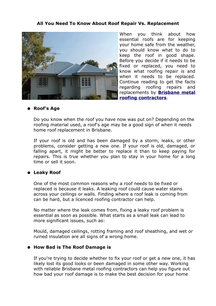 all you need to know about roof repair