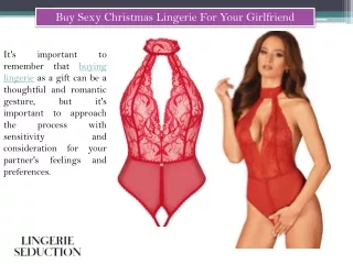 Buy Sexy Christmas Lingerie For Your Girlfriend - Lingerie Seduction