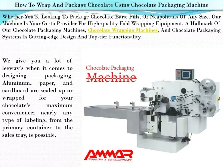 how to wrap and package chocolate using chocolate