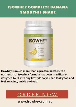 IsoWhey Complete Banana Smoothie Shake