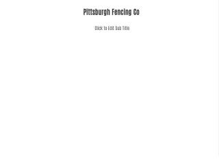 pittsburgh fencing co
